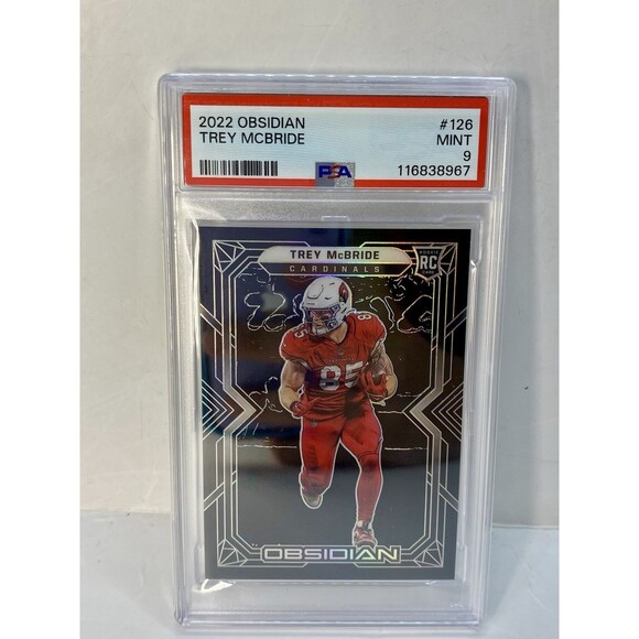 Trey McBride Rookie 2022 Panini ObsidianPsa 9 Arizona Cardinals Tight End NFL